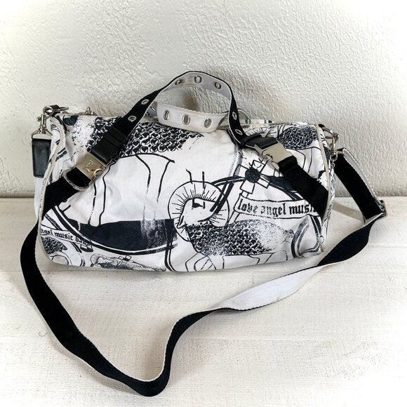 Vintage Gwen Stefani LeSportsac L.A.M.B Graphic Nylon Duffle Shoulder Bag Y2K - Picture 1 of 13